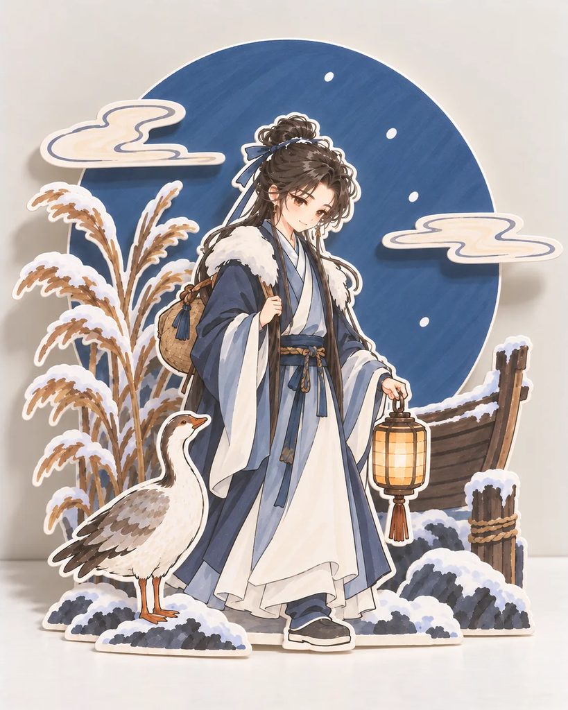 芦雪归舟课效图