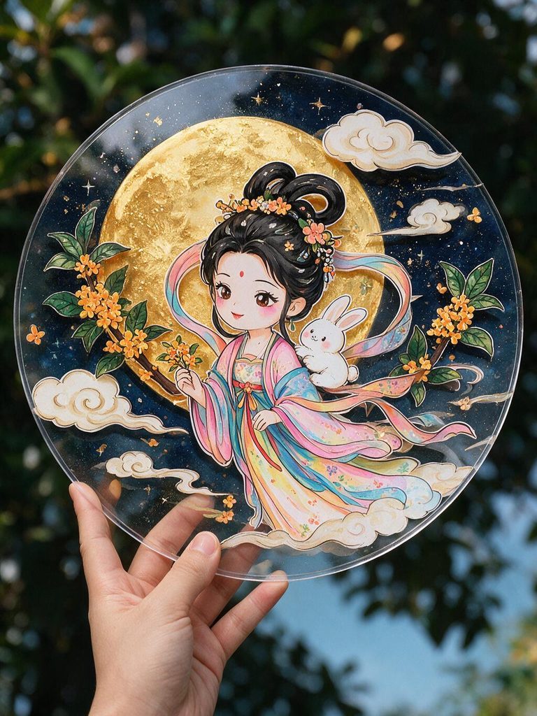 嫦娥玉兔圆月课效图