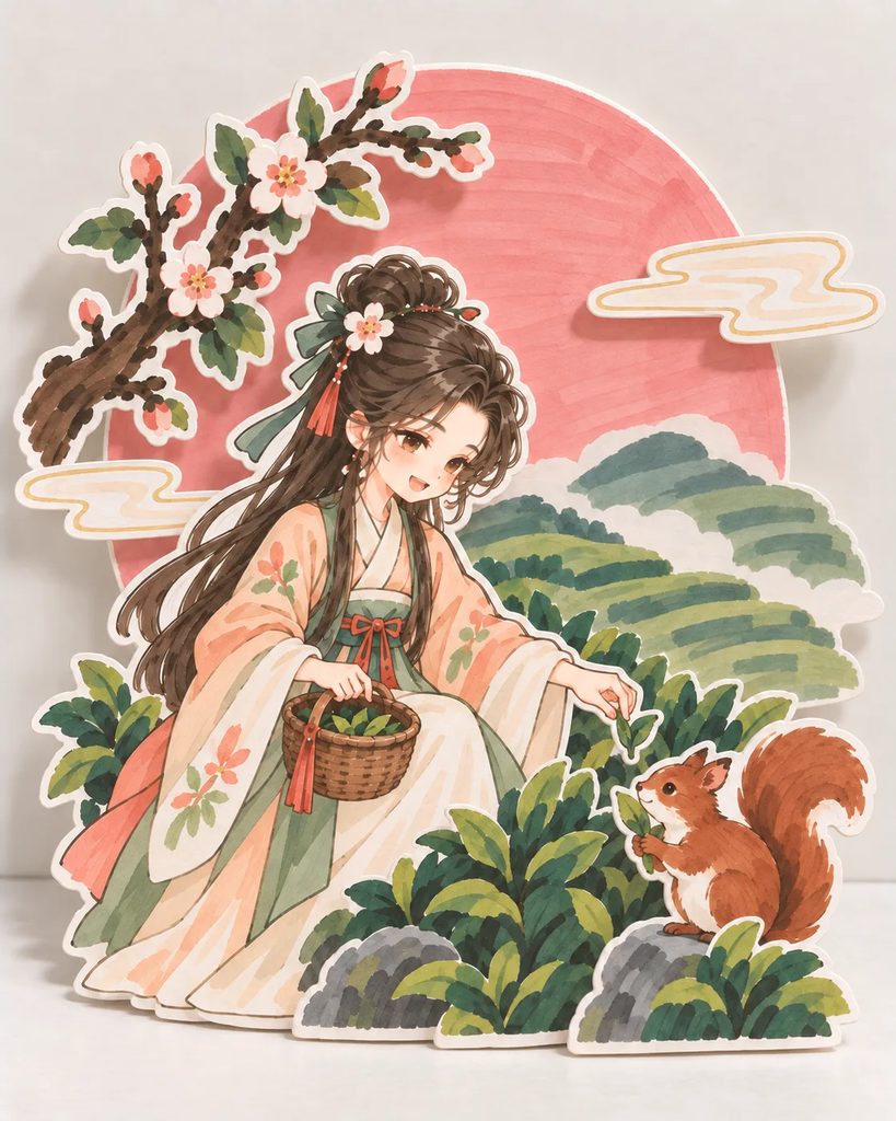 杏雨采茶课效图